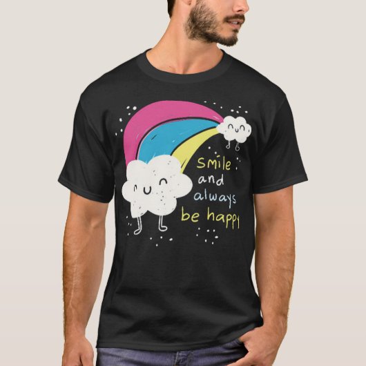 可愛い雲と虹 Tシャツ (正面)