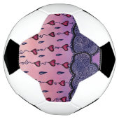 可愛い雲、ハート、雨粒 サッカーボール (回転)