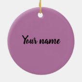 可愛い雲、ハート、雨粒 セラミックオーナメント (裏面)