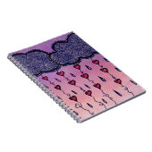可愛い雲、ハート、雨粒 ノートブック (右側)