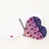 可愛い雲、ハート、雨粒 ノートブック (内部)