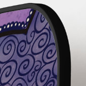 可愛い雲、ハート、雨粒 ピックルボールラケット (左詳細)