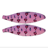 可愛い雲、ハート、雨粒 ミニバスケットボール (パネル)