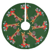 可愛い電動アニメの馬のツリースカート ブラッシュドポリエステルツリースカート (正面)