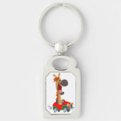 可愛い電動アニメの馬の金属キーチェーン キーホルダー (正面)