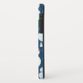 可愛い霜の降りた青雪だるま水彩柄 Case-Mate iPhoneケース (裏面/左)