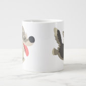 可愛い霜降りの漫画ウルフジャンボマグカップ ジャンボコーヒーマグカップ (正面)