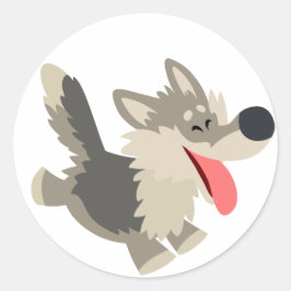 可愛い霜降り漫画ウルフシール ラウンドシール