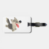 可愛い霜降り漫画ウルフ荷物タグ ラゲッジタグ (裏面横)