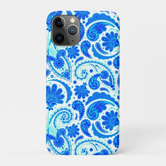 可愛い青いアクアペイズリー Case-Mate iPhoneケース (裏)