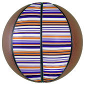 可愛い青いオレンジストライプ色 バスケットボール (縦)