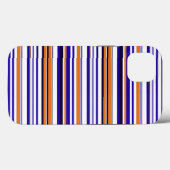 可愛い青いオレンジストライプ色 Case-Mate iPhoneケース (裏面 (横))