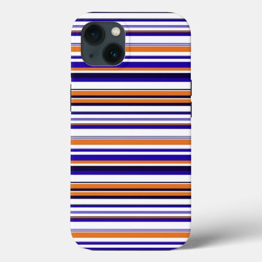 可愛い青いオレンジストライプ色 Case-Mate iPhoneケース (裏面)
