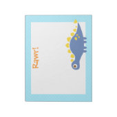 可愛い青いステゴサウルス子供へ恐竜 ノートパッド (回転)