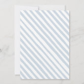 可愛い青いテディベアバルーン男の赤ちゃんシャワー 招待状 (裏面)