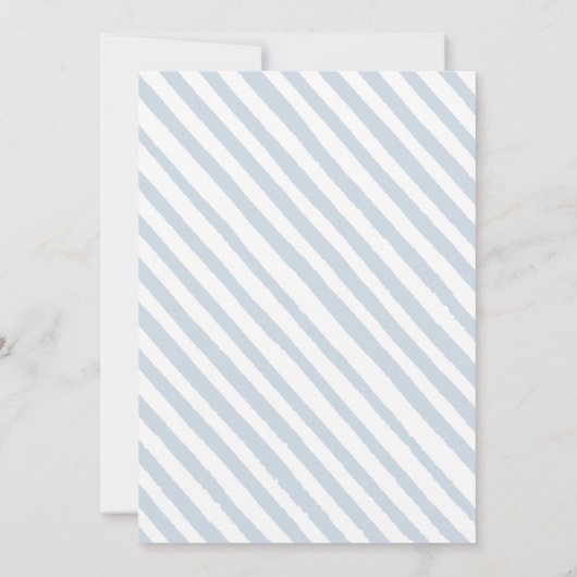 可愛い青いテディベアバルーン男の赤ちゃんシャワー 招待状 (裏面)