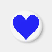 可愛い青いハート マグネット (正面)