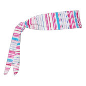 可愛い青いピンクストライプ色 タイヘッドバンド (回転270)