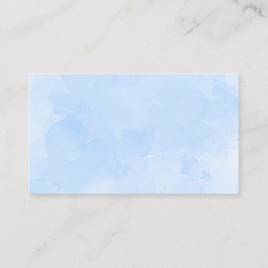 可愛い青いフローラ象の赤ちゃんシャワー用の本 エンクロージャーカード (裏面)