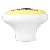 可愛い青いモンスタートラック漫画イラストレーション セラミックノブ (側面)