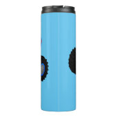 可愛い青いモンスタートラック漫画イラストレーション タンブラー (裏面)