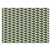 可愛い青いモンスタートラック漫画イラストレーション テーブルクロス (正面(横))