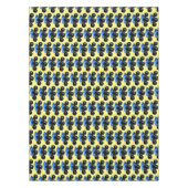 可愛い青いモンスタートラック漫画イラストレーション テーブルクロス (正面)