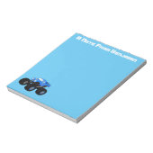 可愛い青いモンスタートラック漫画イラストレーション ノートパッド (回転)