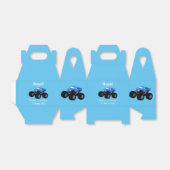 可愛い青いモンスタートラック漫画イラストレーション フェイバーボックス (折り畳みなし)