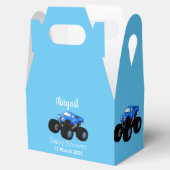 可愛い青いモンスタートラック漫画イラストレーション フェイバーボックス (オープン)