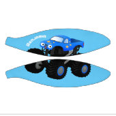 可愛い青いモンスタートラック漫画イラストレーション ミニバスケットボール (パネル)