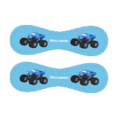 可愛い青いモンスタートラック漫画イラストレーション 野球ボール (パネル)