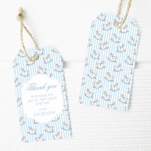 可愛い青いロッキングホースのバースデー感謝していターボーイ