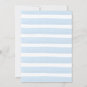 可愛い青いロッキングホースボヘミアン男の赤ちゃんシャワー 招待状 (裏面)