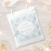 可愛い青いロッキングホース男の赤ちゃんシャワーユー フェイバーバッグ (クリップ留めされた状態)