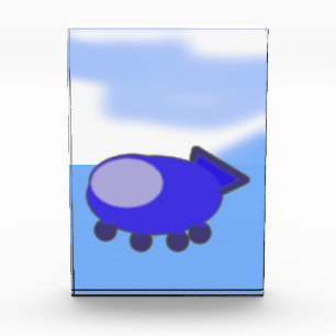 可愛い青い宇宙船フランスの青い雲フォトブロック フォトブロック