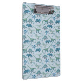 可愛い青い恐竜の模様 クリップボード (右)