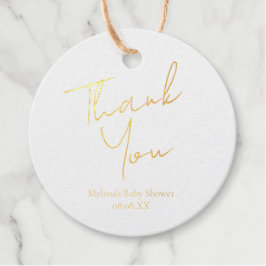 可愛い青い恐竜ゴールドフォイルメッセージカード フェイバータグ