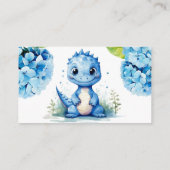 可愛い青い恐竜フローラ本ベビー エンクロージャーカード (裏面)