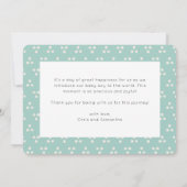 可愛い青い恐竜ボーイベビー写真誕生 案内状 (裏面)