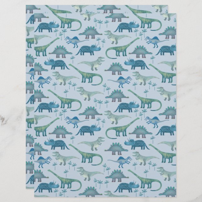 可愛い青い恐竜 (正面/裏面)