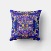 可愛い青い抽象芸術要素 クッション (裏面)