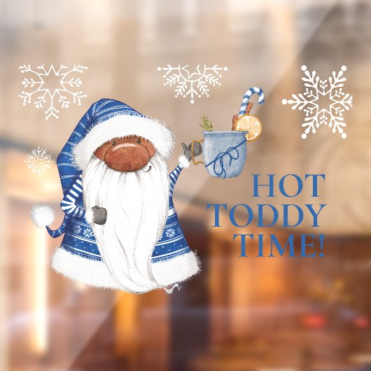 可愛い青い格言、ホットトディ時間のウィンドウにしがみつく ウィンドウサイン (シート2)