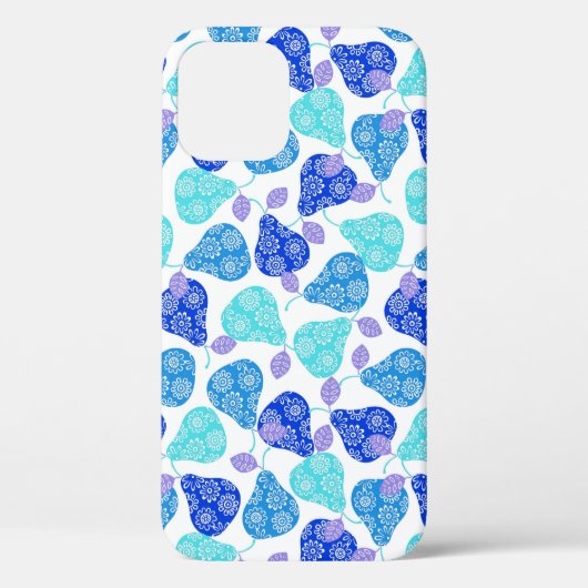 可愛い青い水色の梨の模様 Case-Mate iPhoneケース (裏面)