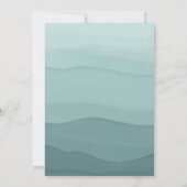 可愛い青い水色の鳥の赤ちゃんシャワー サンキューカード (裏面)