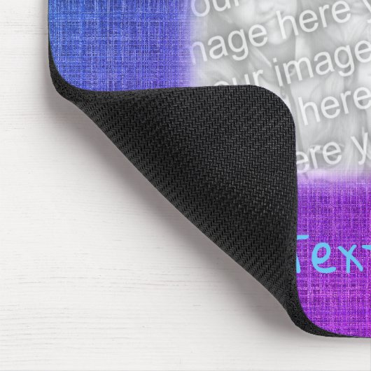 可愛い青い猫の写真パーソナライズされた マウスパッド (コーナー)