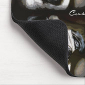 可愛い青い目のパグ顔サンダー_コーブ マウスパッド (コーナー)