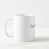 可愛い青い糸の裁縫 コーヒーマグカップ (左)