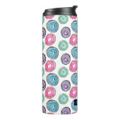 可愛い青い紫の桃色の銀色パーソナライズされた柄 タンブラー (回転左)