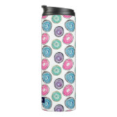 可愛い青い紫の桃色の銀色パーソナライズされた柄 タンブラー (回転右)